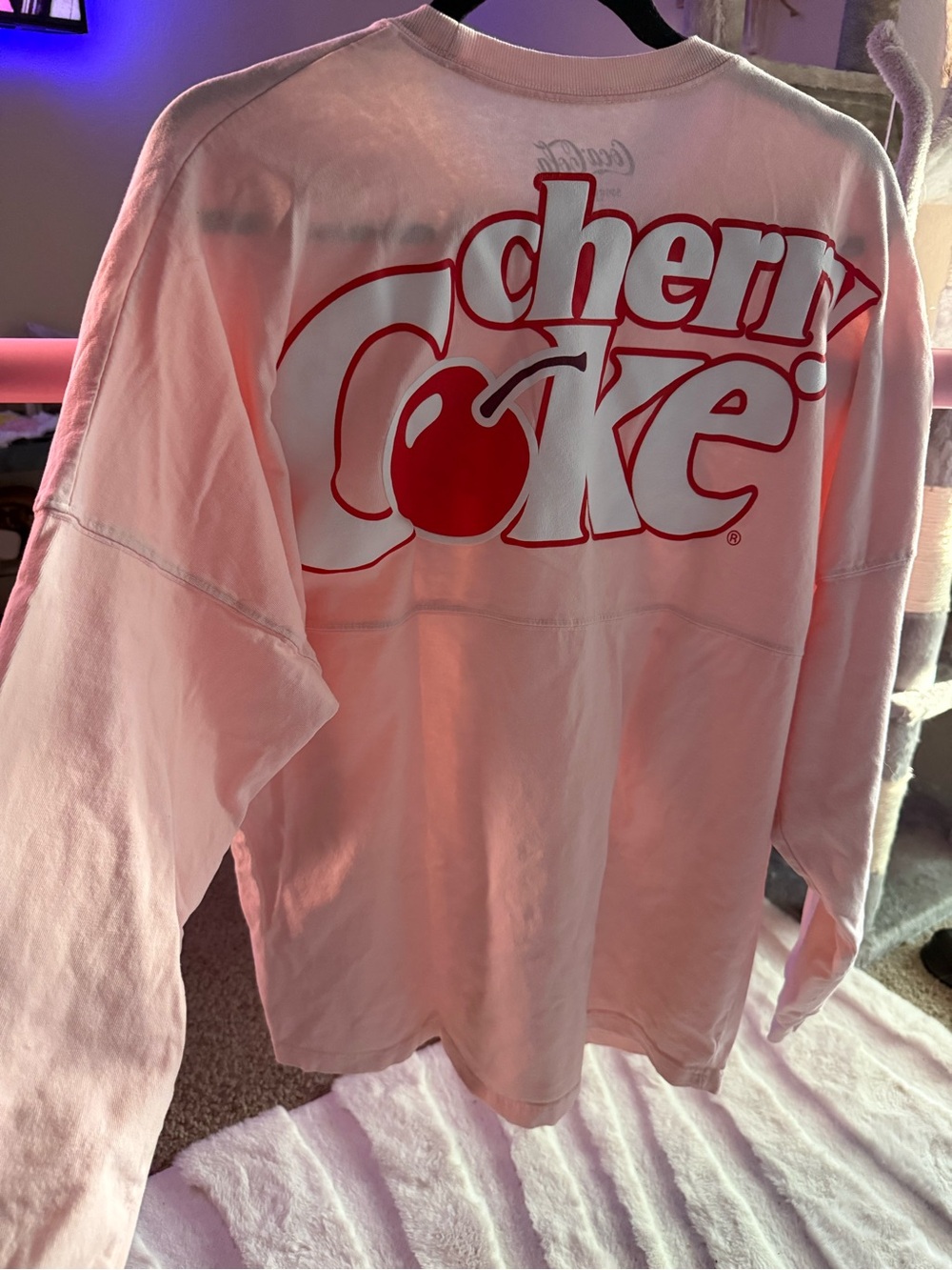 Cherry Coke Pink Graphic long sleeve t shirt - Women’s size M